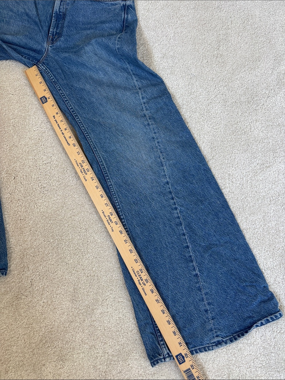 Mother Snacks Lemon Twist Sneak Jeans Blue Rolling In The Dough Women’s Size 27 - Picture 12 of 16